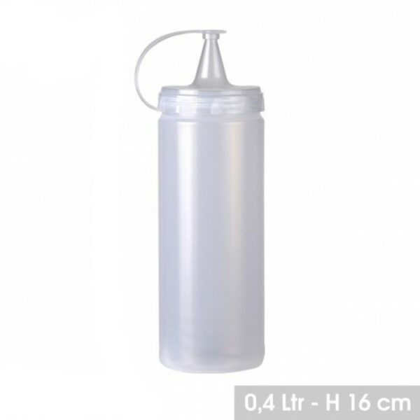 3 Bouteilles à Sauce Plastique Sans BPA Transparent 400 ml , Assaisonnements, Moutarde, Ketchup hapygood à petit prix