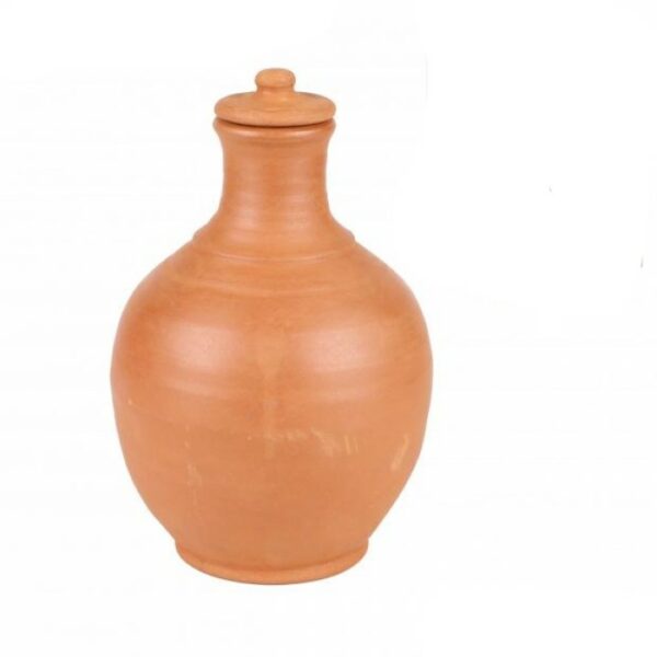 Vase Pot Amphore Jarre Décorative en terre Cuite Naturel – H.23 cm