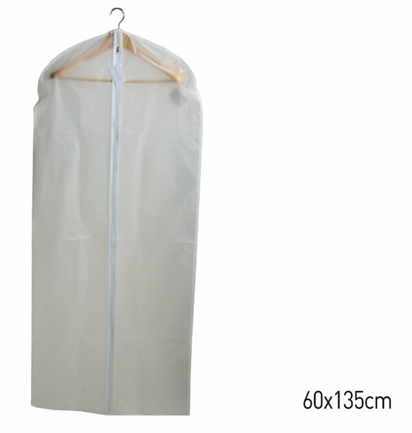 Housse Vêtements Imperméable en Blanc PEVA 60 cm x 135 cm