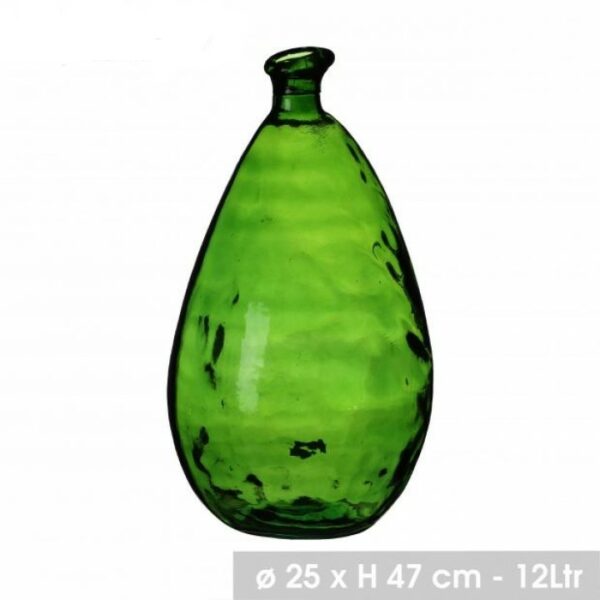 Vase Décoratif 12 Litres en Verre Recyclé Vert Emeraude