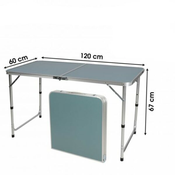 Table de Camping Pliante Table de Jardin Table de Travail Table de Balcon en Aluminium